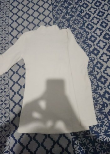 Kırık Beyaz Uzun Kollu Boğazlı Kadın Kazak - Görsel 4