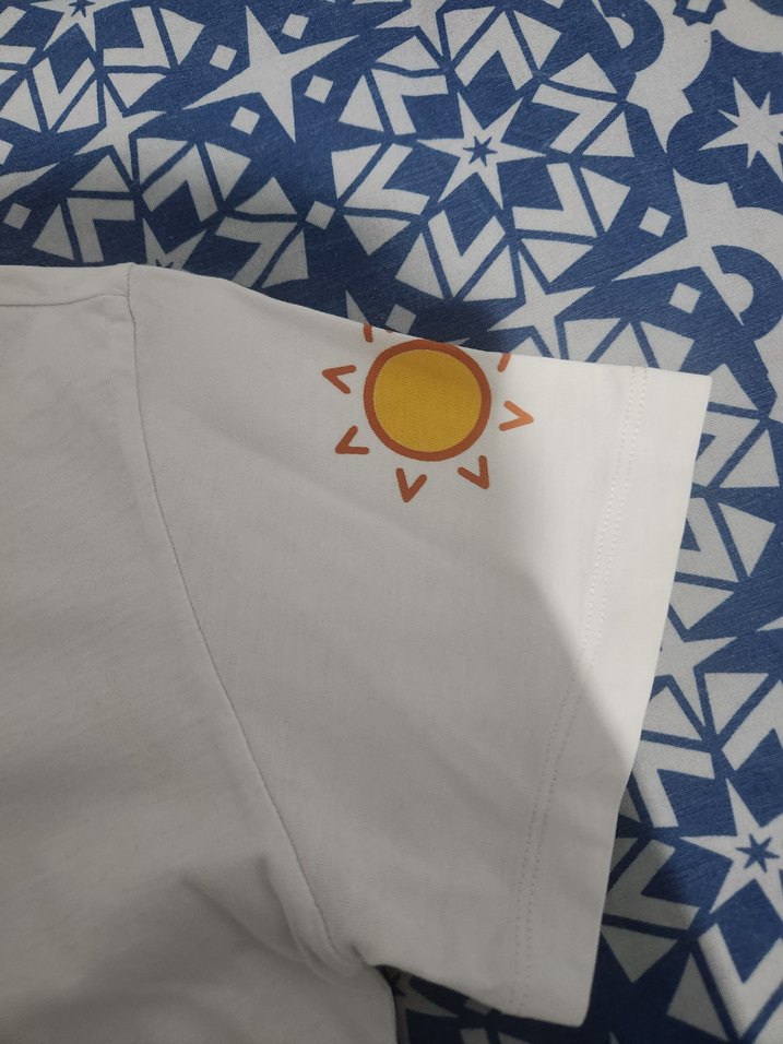 Beyaz Baskılı Kadın Tişört - Görsel 3