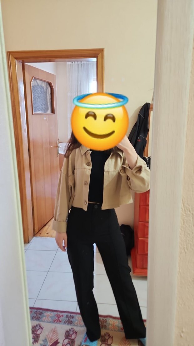 Kadın Siyah Kumaş Pantolon - Görsel 5