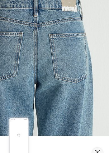 Leila Real Mavi Yüksek Bel Baggy Jean - Görsel 5
