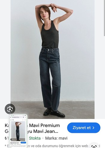 Leila Mavi Premium Koyu Mavi Jean Pantolon - Görsel 2