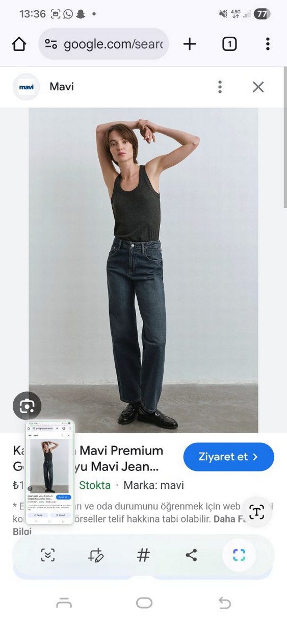 Leila Mavi Premium Koyu Mavi Jean Pantolon - Görsel 2