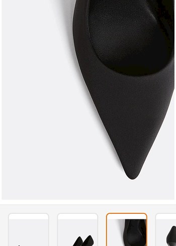 Siyah Minimalist Stiletto Topuklu Kadın Ayakkabı - Görsel 3