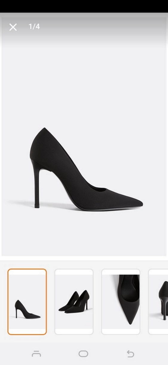 Siyah Minimalist Stiletto Topuklu Kadın Ayakkabı - Görsel 2