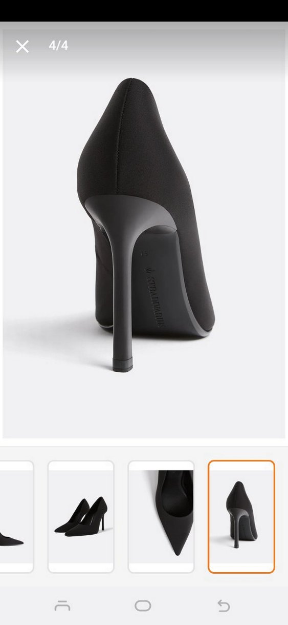 Siyah Minimalist Stiletto Topuklu Kadın Ayakkabı - Görsel 4