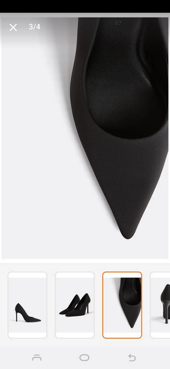 Siyah Minimalist Stiletto Topuklu Kadın Ayakkabı - Görsel 3