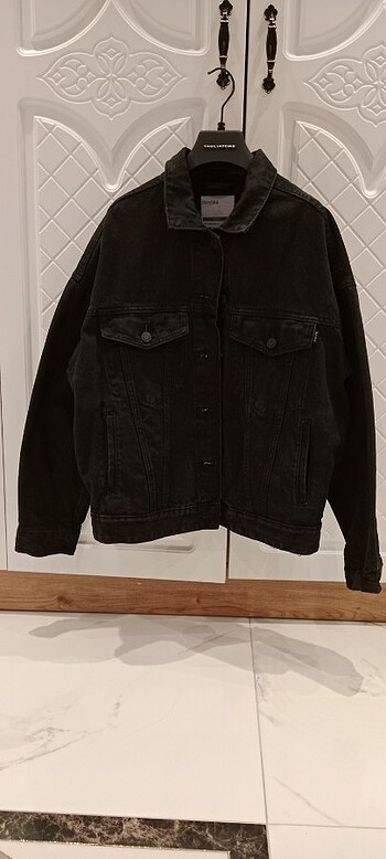 Oversize kadın kot ceket 