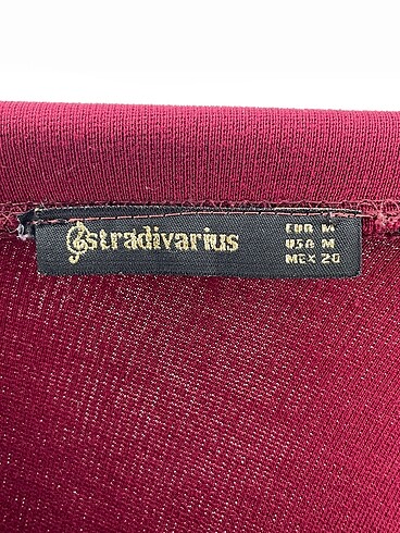 m Beden bordo Renk Stradivarius Midi Etek %70 İndirimli.