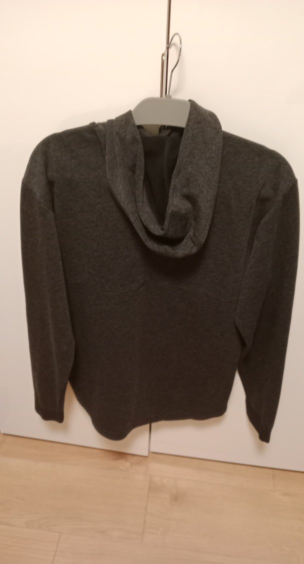 unisex antrasit kapüşonlu sweatshirt - Görsel 3