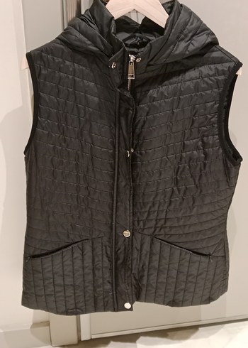 Düğmeli Siyah Kadın Yelek - Görsel 4