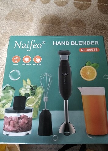 Naifeo hand blender 3 başlıklı 