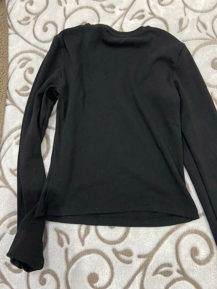 Bershka Siyah Uzun Kollu Basic Kadın Tişört - Görsel 3