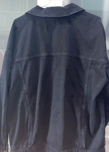 LC Waikiki Siyah Kadın Denim Ceket Düğmeli Salaş