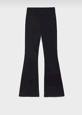 Bershka siyah ispanyol paça tayt - Görsel 6