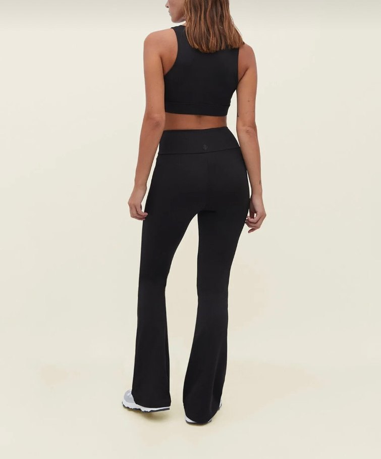 Bershka siyah ispanyol paça tayt - Görsel 3