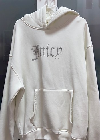 Beyaz Kapüşonlu Kadın Sweatshirt