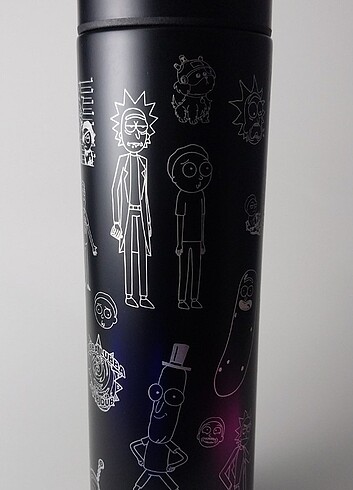 Beden siyah Renk Rick And Morty Tasarım Termos Modelimiz