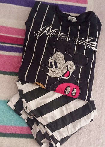 Çizgili Mini Hamile ve Emzirme Pijama Takımı