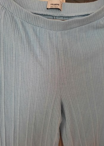 m Beden mavi Renk Kadın Mavi Piliseli Midi Pantolon