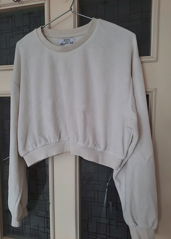 Kadın Bej Salaş Sweatshirt