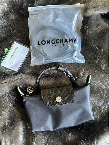  Beden siyah Renk Longchamp mini çanta