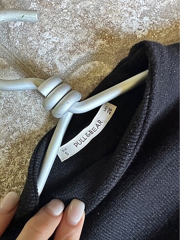 Pull and Bear Siyah klasik elbise