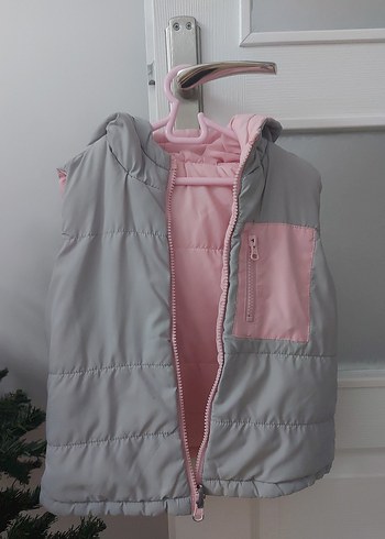 Kız Çocuk Pembe Fermuarlı şişme Yelek - Görsel 2