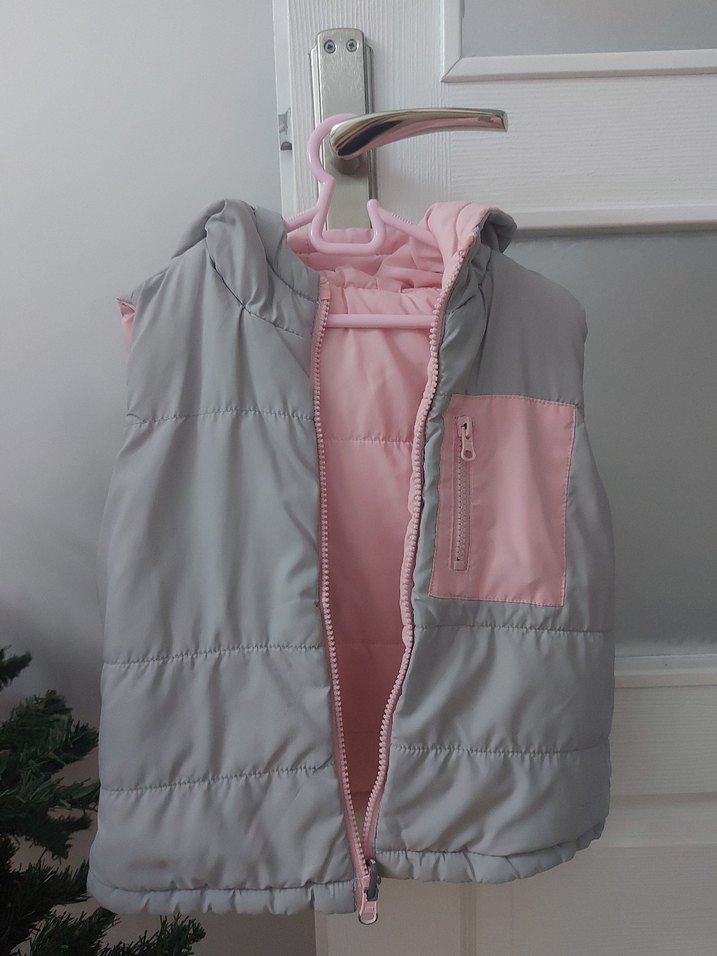 Kız Çocuk Pembe Fermuarlı şişme Yelek - Görsel 2