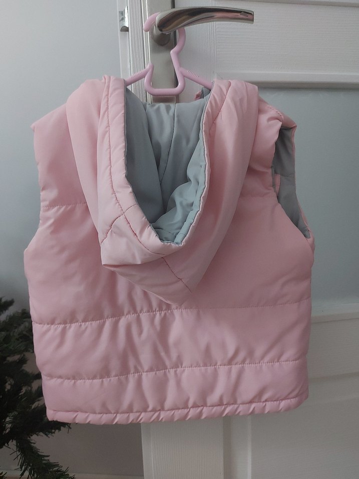 Kız Çocuk Pembe Fermuarlı şişme Yelek - Görsel 3
