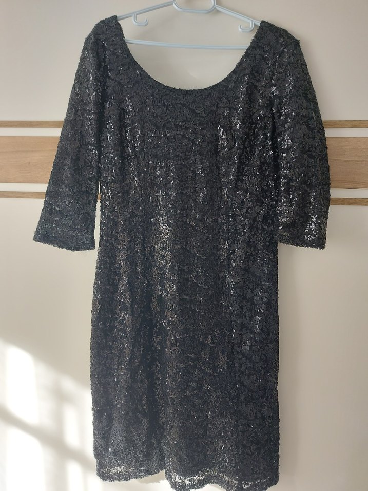 Siyah payetli Abiye Elbise - Görsel 2