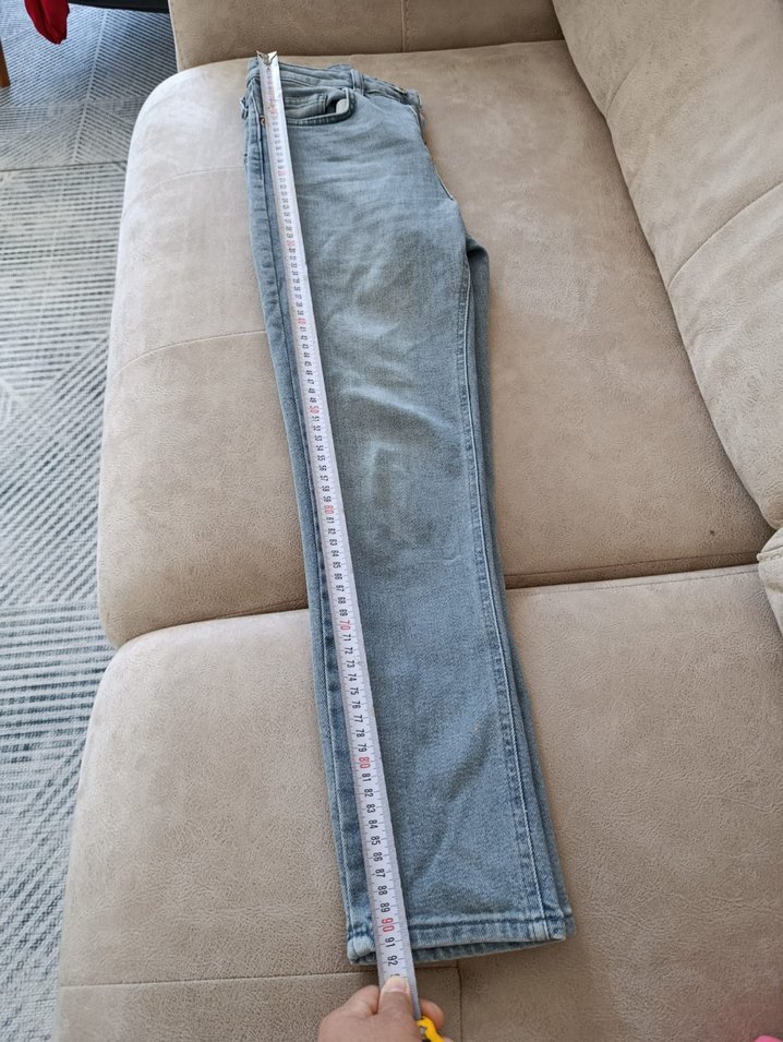 Gri Regular Fit Kadın Denim Pantolon - Görsel 2