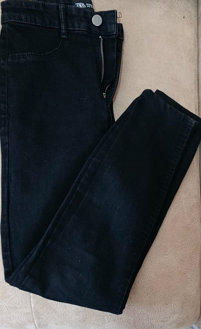 Siyah Dar Kesim Midi Kadın Kot Pantolon - Görsel 2