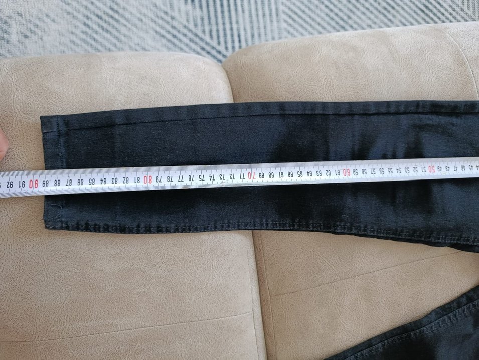 Siyah Dar Kesim Midi Kadın Kot Pantolon - Görsel 5