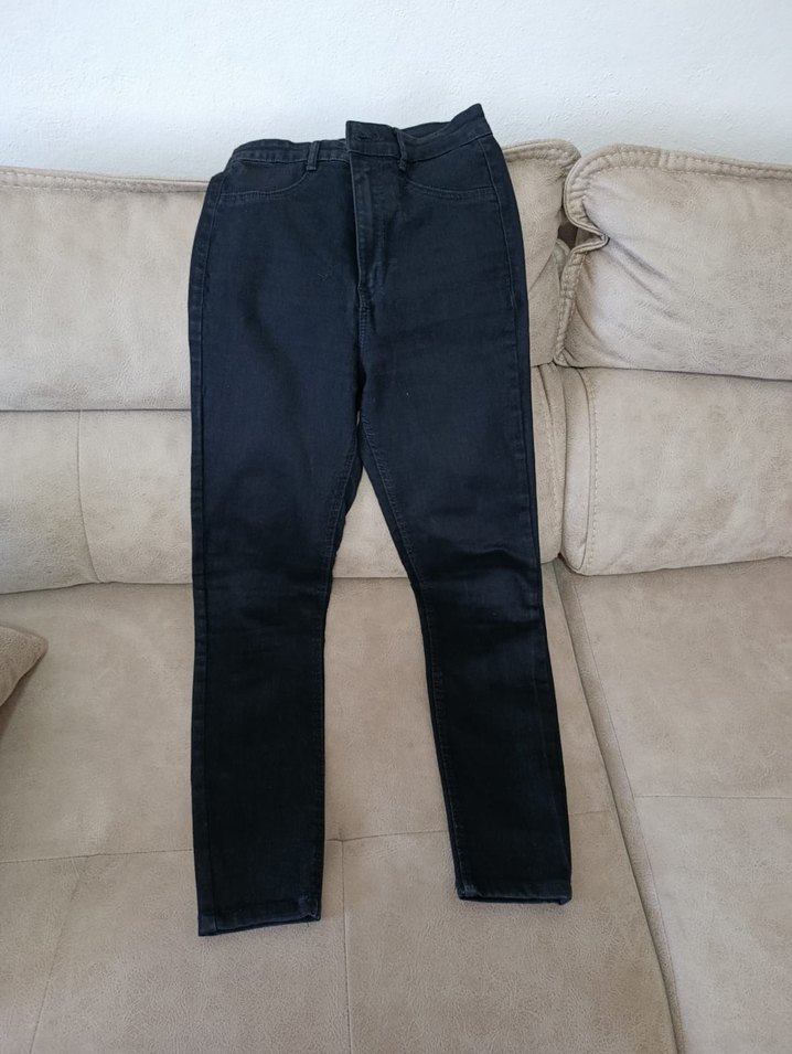 Siyah Dar Kesim Midi Kadın Kot Pantolon - Görsel 3