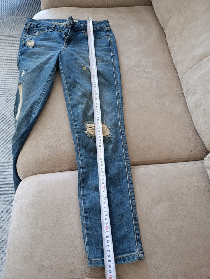 Kadın Mavi Bol Kesim Denim Pantolon - Görsel 2