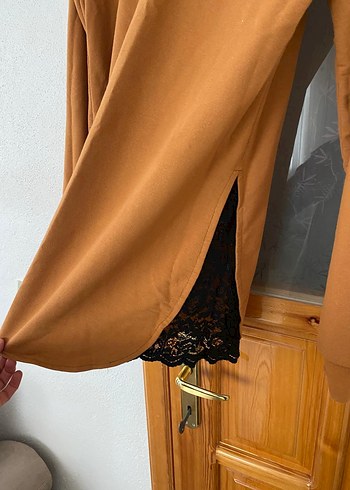 Kadın Kahverengi Süet Sweatshirt - Görsel 3