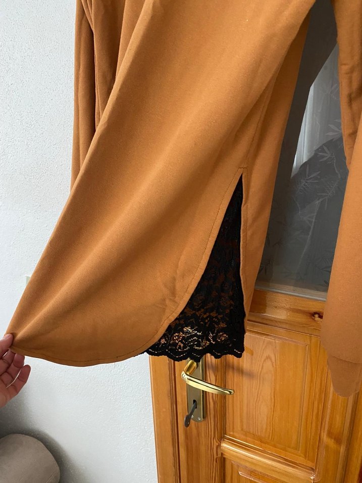 Kadın Kahverengi Süet Sweatshirt - Görsel 3