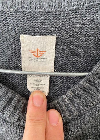 Gri Erkek Uzun Kollu Kazak - Görsel 3