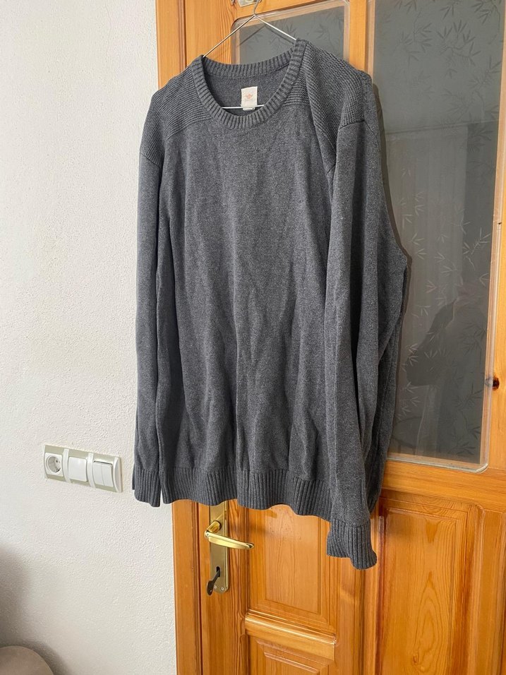 Gri Erkek Uzun Kollu Kazak - Görsel 2