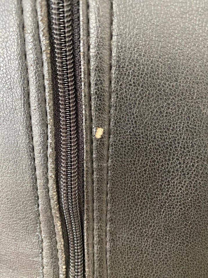 Siyah Deri Biker Yelek - Görsel 4