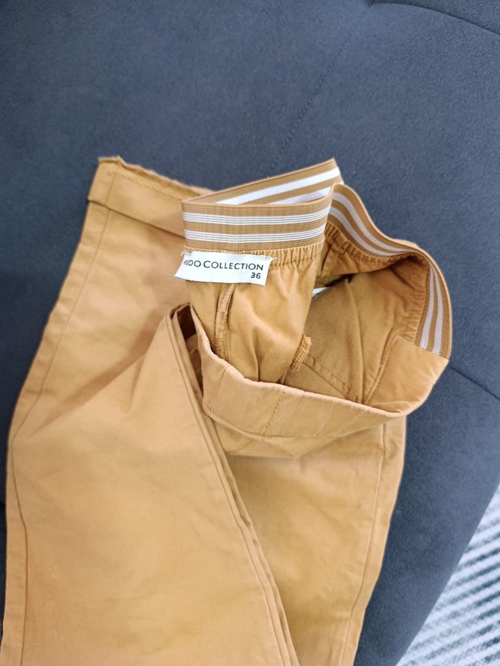 taba Bol Kesim belj lastik detayli Pantolon - Görsel 4