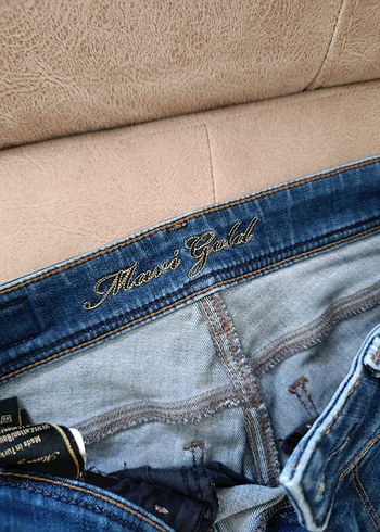 Kadın mavi Denim Midi Kot Pantolon - Görsel 2