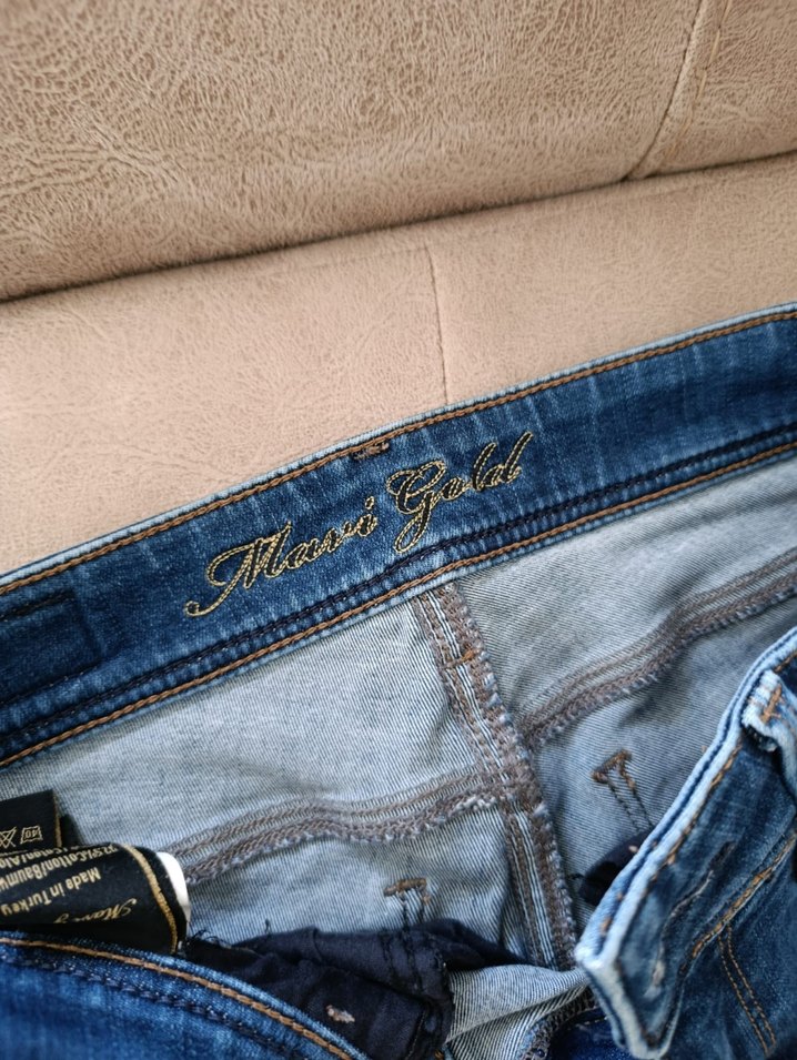Kadın mavi Denim Midi Kot Pantolon - Görsel 2