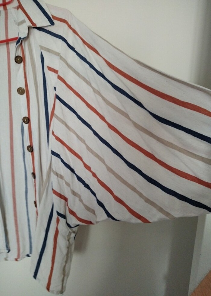 VİNTAGE yarasa kol gomlek - Görsel 2