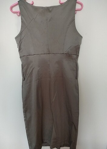 VİNTAGE elbise Parlak antrasit renk - Görsel 5