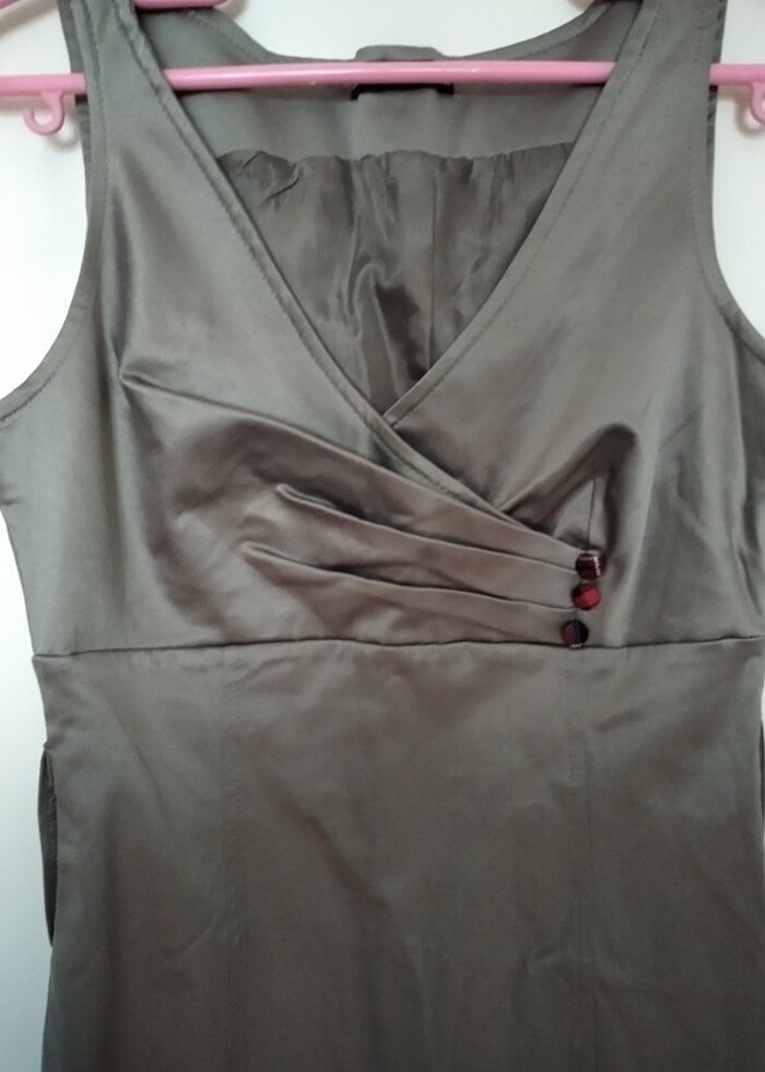 VİNTAGE elbise Parlak antrasit renk - Görsel 3