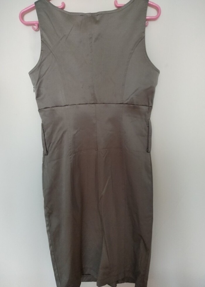 VİNTAGE elbise Parlak antrasit renk - Görsel 5