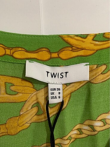 36 Beden çeşitli Renk Twist elbise