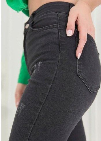 bol paça kadın kot pantolon - Görsel 6