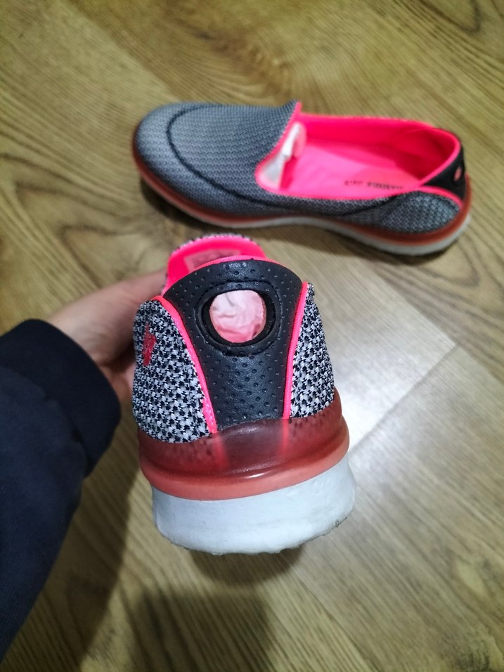 Örgü Detaylı Pembe Kadın Dolgu Topuk Spor Ayakkabı - Görsel 4